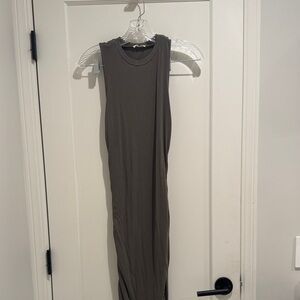 Zara Sleeveless Maxi Dress in olive. Never worn